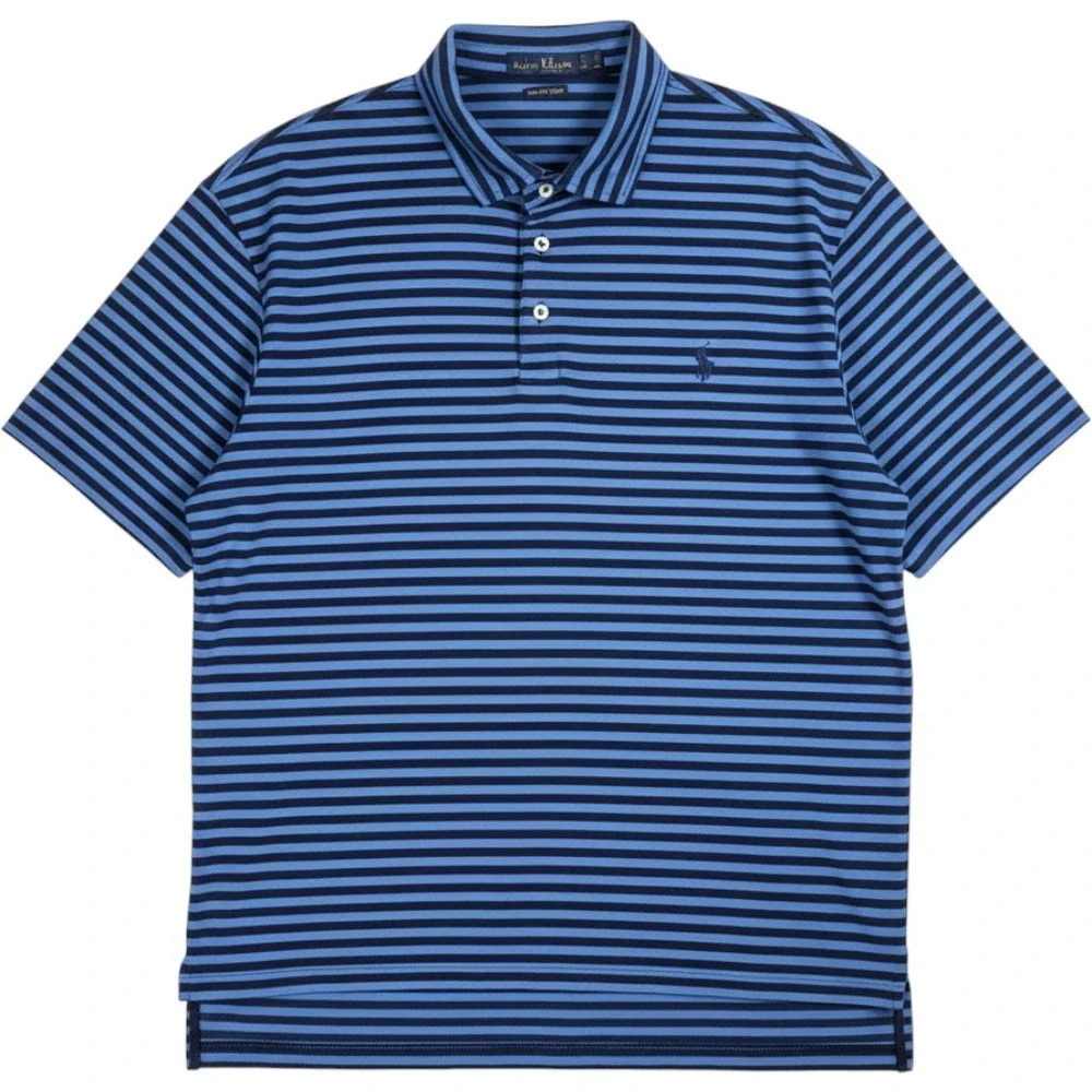 Polo Ralph Lauren Pima Soft Touch Polo Mens XXL Blue Navy Striped Short Sleeve
